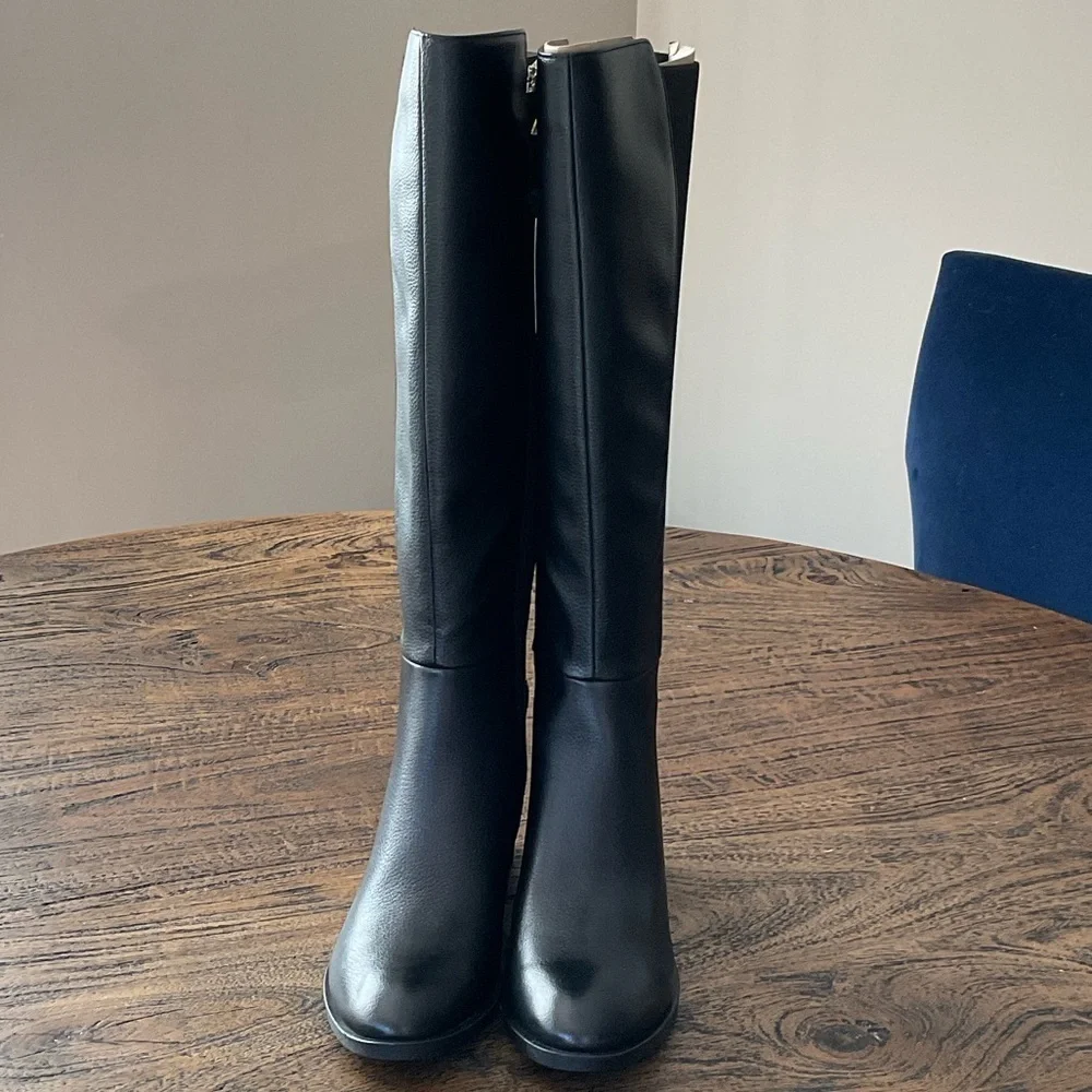 Kenneth Cole New York Black Over the Knee Boots